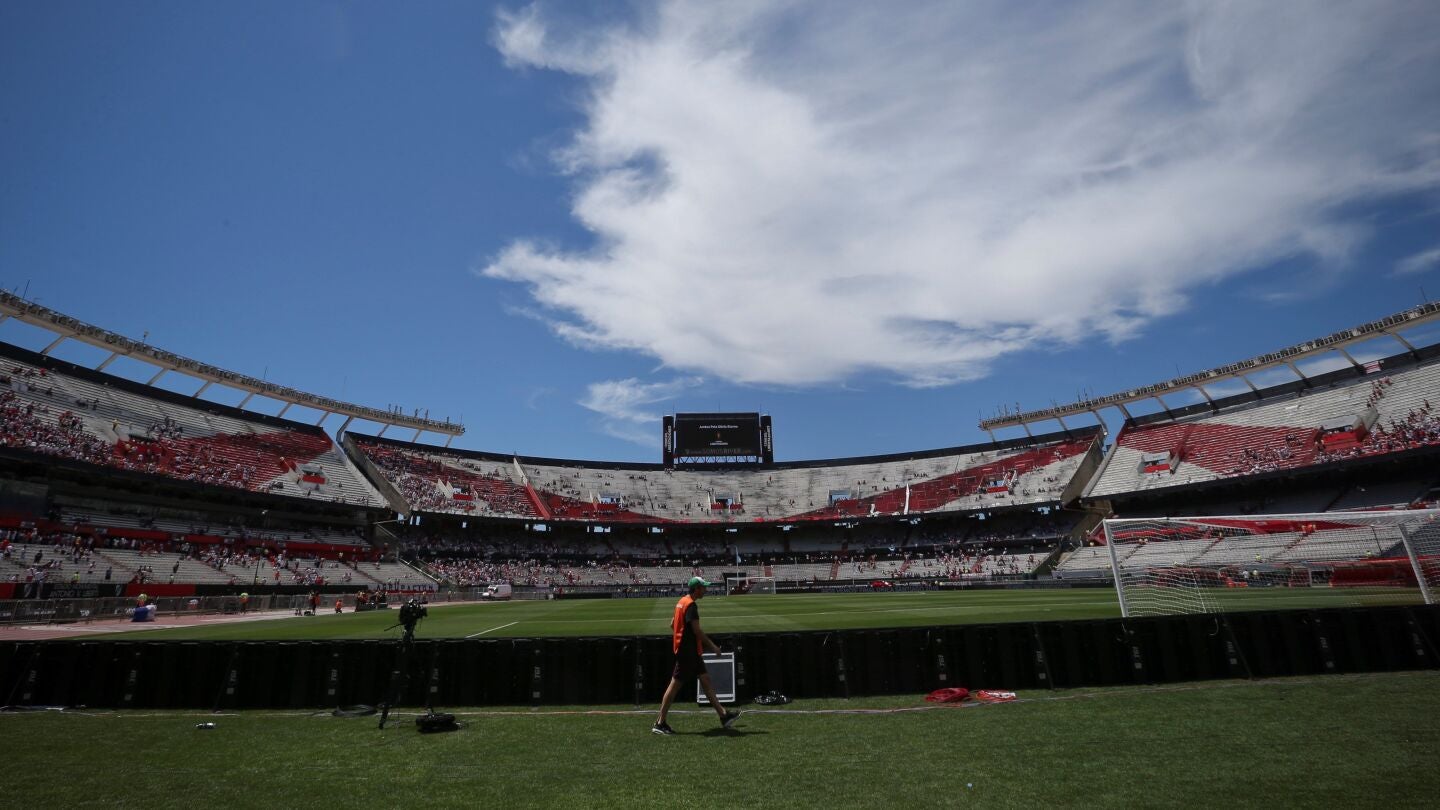 Vista del estadio Momumental en Argentina