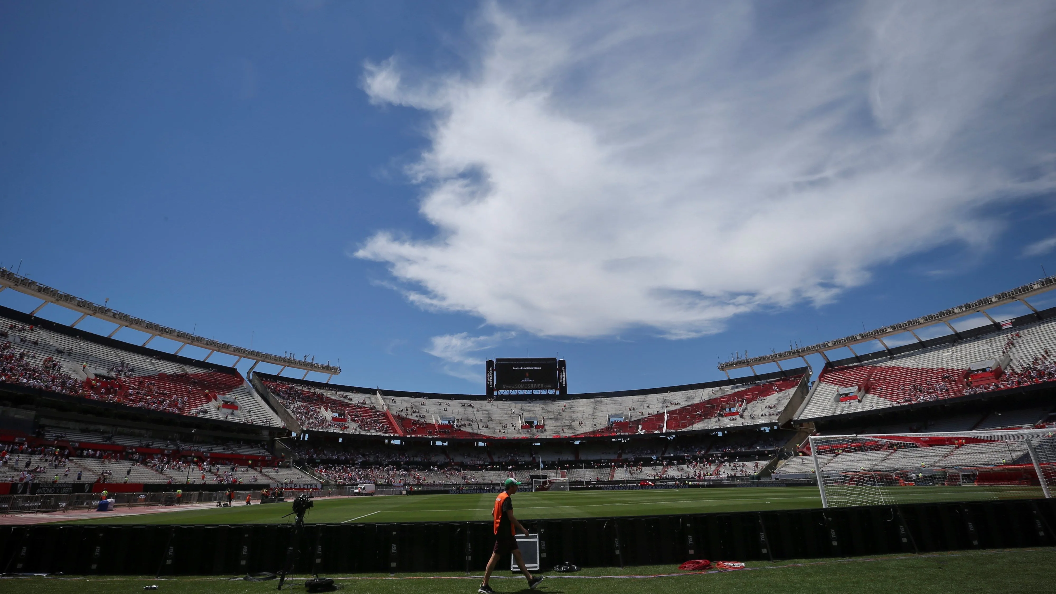 Vista del estadio Momumental en Argentina