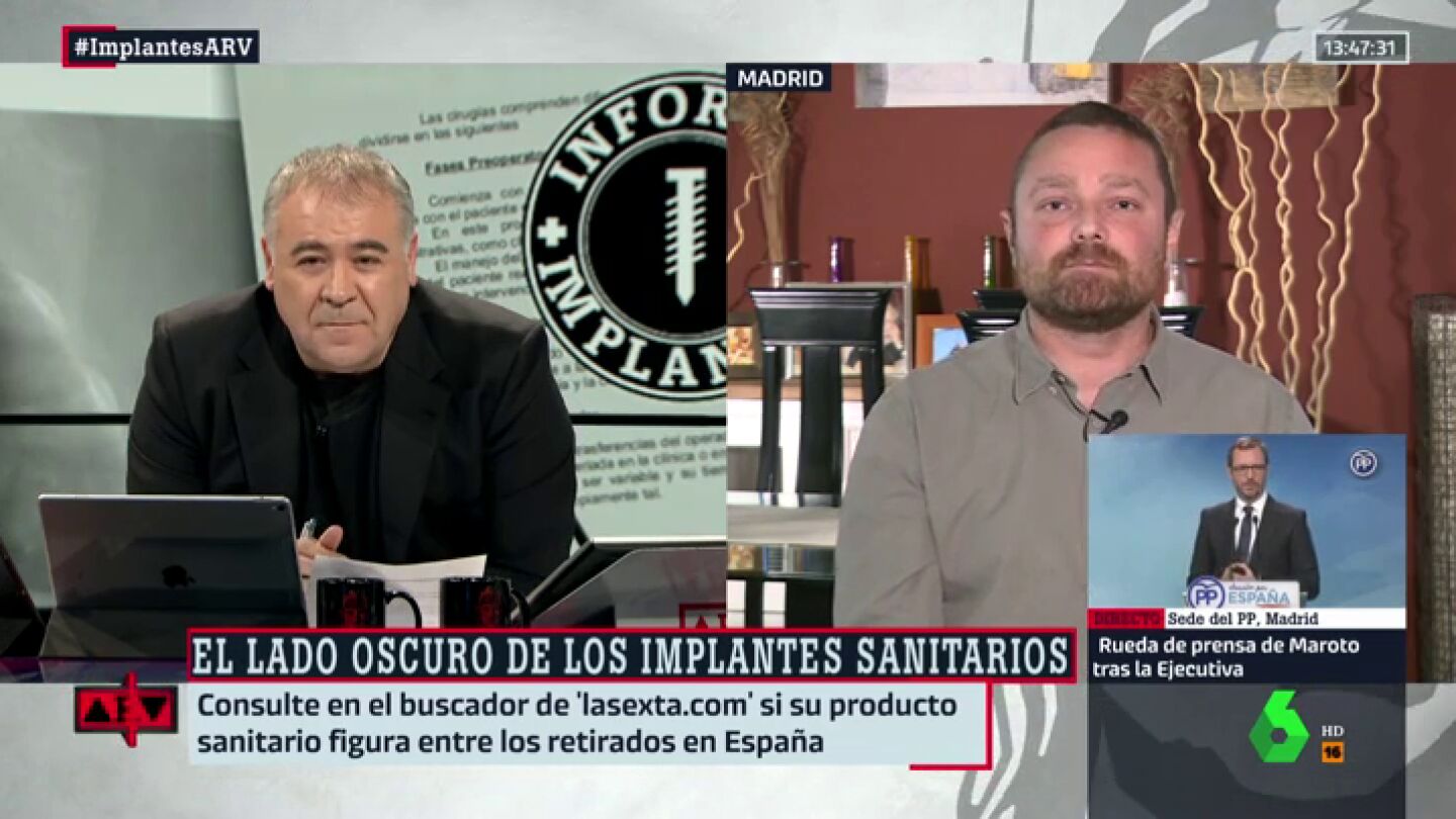 C&eacute;sar Garc&iacute;a, afectado por un implante