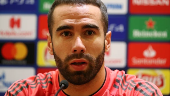 El futbolista del Real Madrid Dani Carvajal Dani Carvajal en rueda de prensa