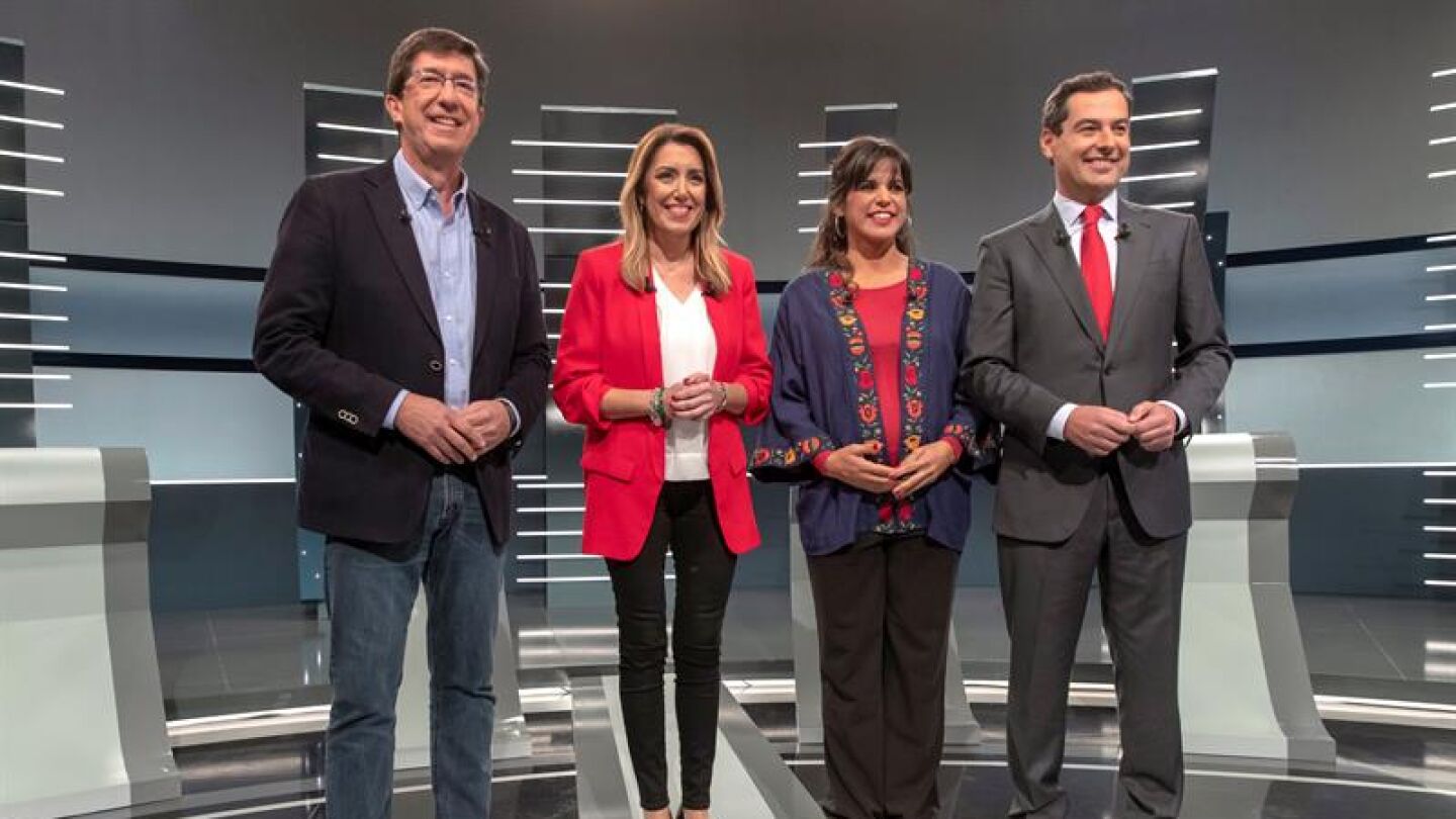 Los cuatro principales candidatos a la Presidencia de la Junta de Andaluc&iacute;a