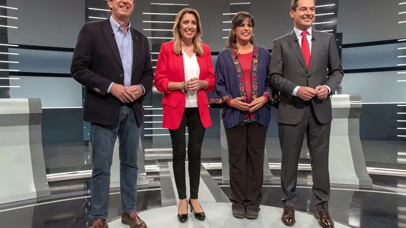 Los cuatro principales candidatos a la Presidencia de la Junta de Andalucía