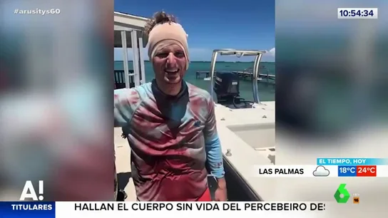 Un tiburón muerde en la cabeza a un hombre que hacía pesca submarina en las Bahamas Un tiburón muerde en la cabeza a un hombre que hacía pesca submarina en las Bahamas