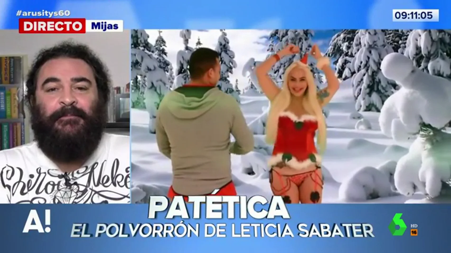 El Sevilla habla de "la incursión artística navideña" de Leticia Sabater, 'El polvorrón'