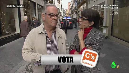 Un concursante de 'Lo vota, no lo vota': "Para encontrar al de Ciudadanos lo tengo más difícil porque puede ser del PP o de VOX" Un concursante de 'Lo vota, no lo vota': "Para encontrar al de Ciudadanos lo tengo más difícil porque puede ser del PP o de VOX"
