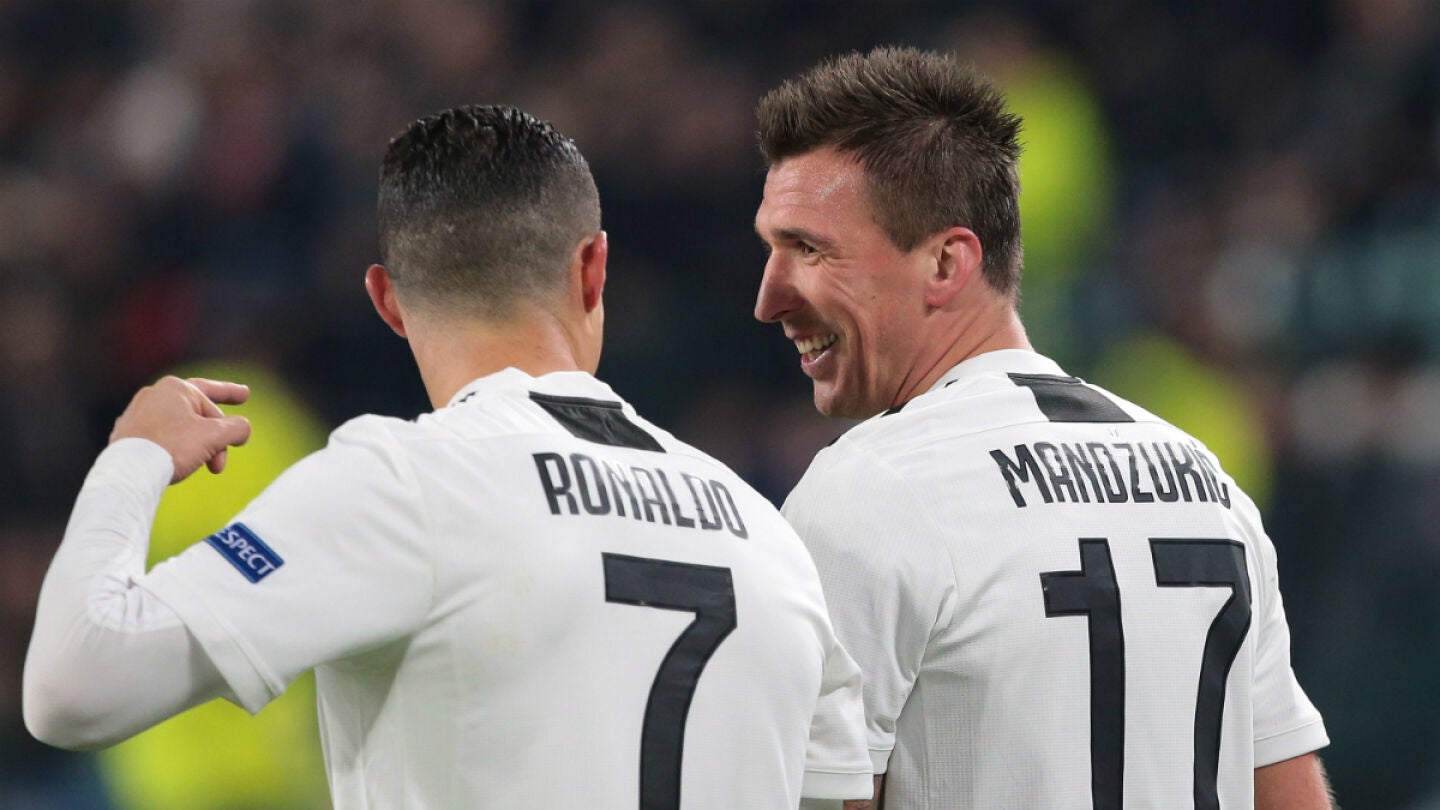 Cristiano y Mandzukic celebran un gol