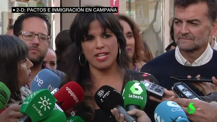 La candidata de Adelante Andalucía, Teresa Rodríguez