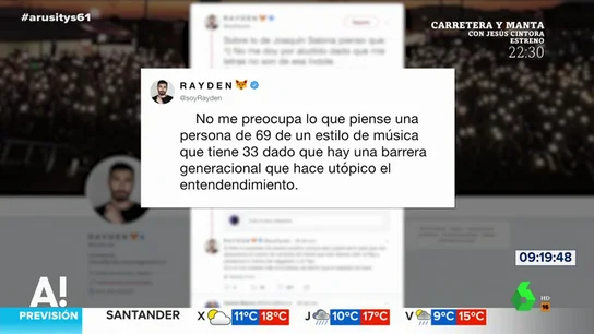 El dardo de Rayden a Joaquín Sabina después de criticar el rap El dardo de Rayden a Joaquín Sabina después de criticar el rap