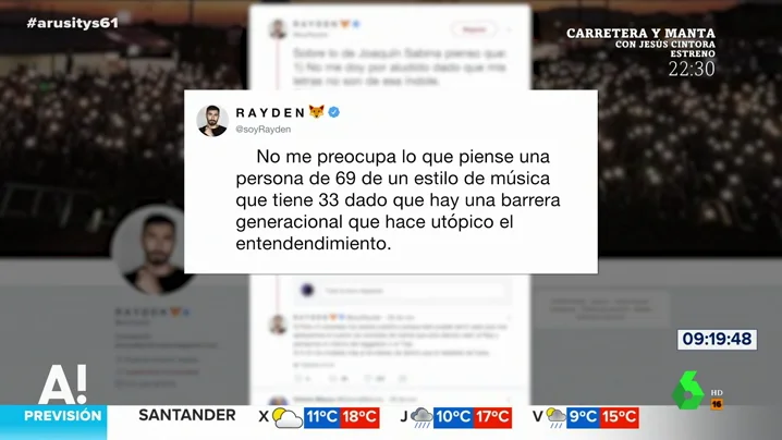 El dardo de Rayden a Joaquín Sabina después de criticar el rap