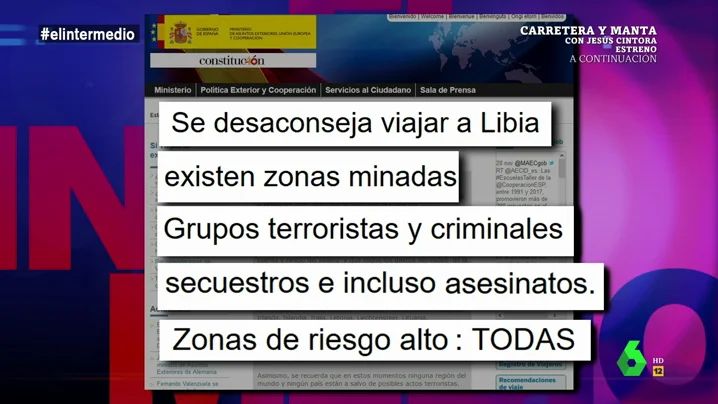 Las recomendaciones del Ministerio de Asuntos Exteriores para viajar a Libia