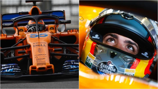 Carlos Sainz, en su primera día con McLaren Carlos Sainz, en su primera día con McLaren