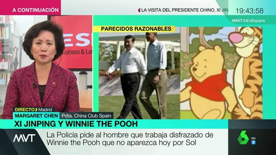 Margaret Chen, sobre la polémica con Winnie the Pooh y Xi Jinping: "No tenía importancia, se lo han inventado como si fuera un problema" Margaret Chen, sobre la polémica con Winnie the Pooh y Xi Jinping: "No tenía importancia, se lo han inventado como si fuera un problema"
