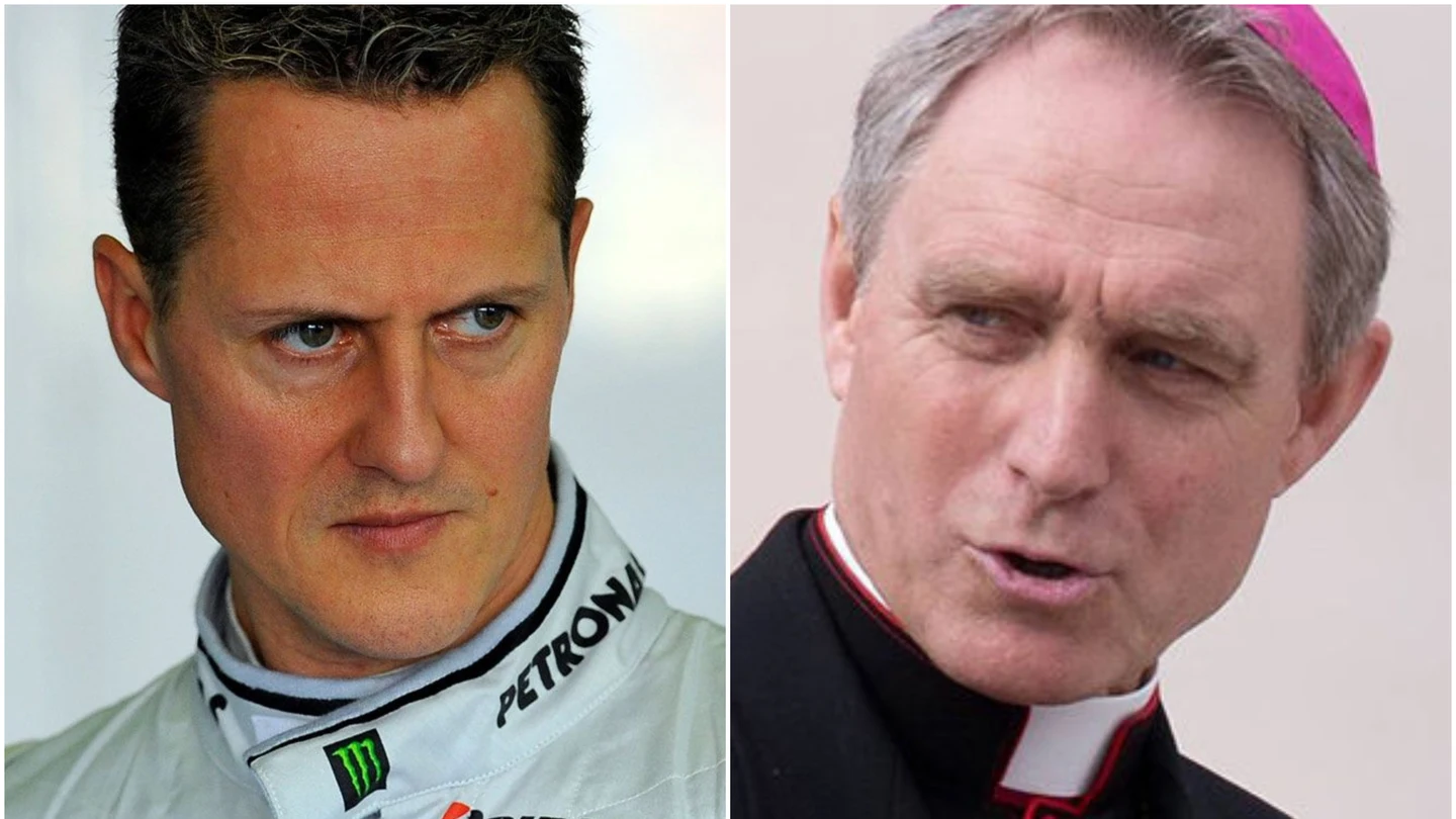Schumacher y el arzobispo alemán Georg Gänswein Schumacher y el arzobispo alemán Georg Gänswein