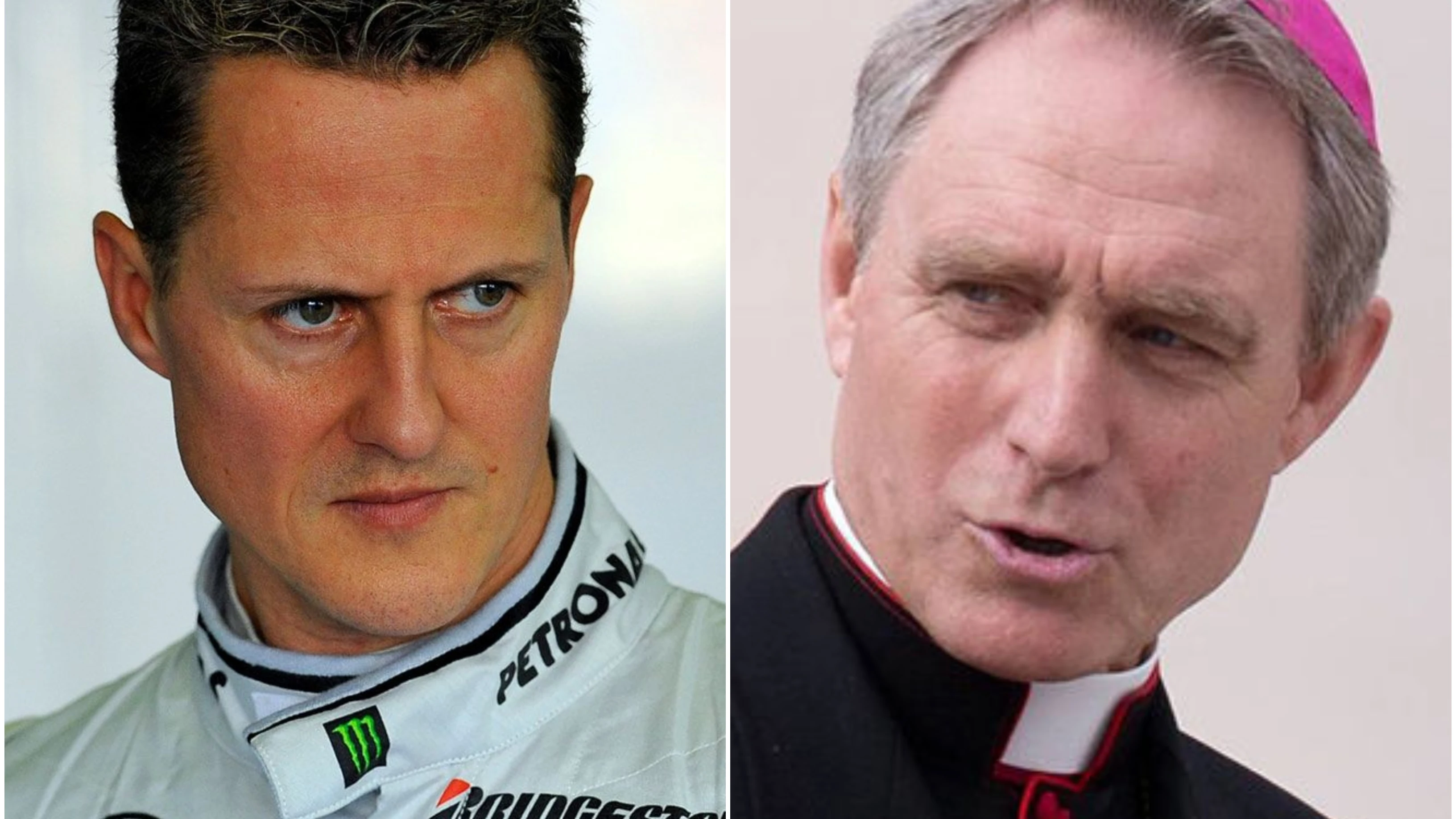 Schumacher y el arzobispo alemán Georg Gänswein