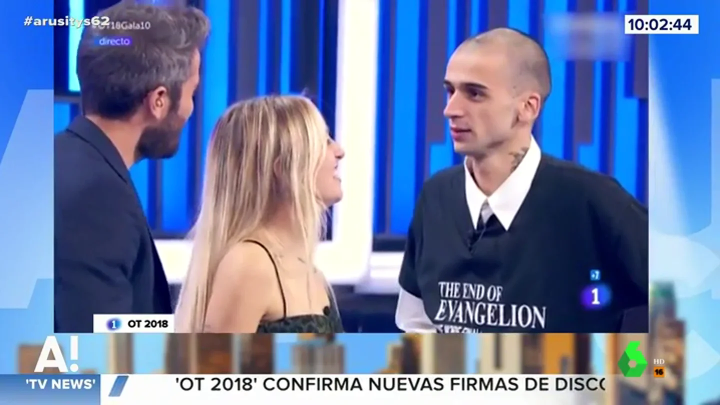 La surrealista y bochornosa visita del novio de María al plató de OT La surrealista y bochornosa visita del novio de María al plató de OT
