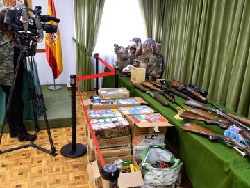 Detienen a un hombre con 14 armas, 21.000 cartuchos y cabezas de especies Detienen a un hombre con 14 armas, 21.000 cartuchos y cabezas de especies