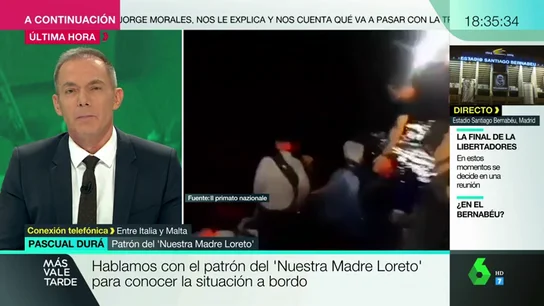 Pascual Durá, patrón del 'Nuestra Madre Loreto': "Corremos el riesgo de sufrir un motín, pero al Gobierno parece no importarle" Pascual Durá, patrón del 'Nuestra Madre Loreto': "Corremos el riesgo de sufrir un motín, pero al Gobierno parece no importarle"