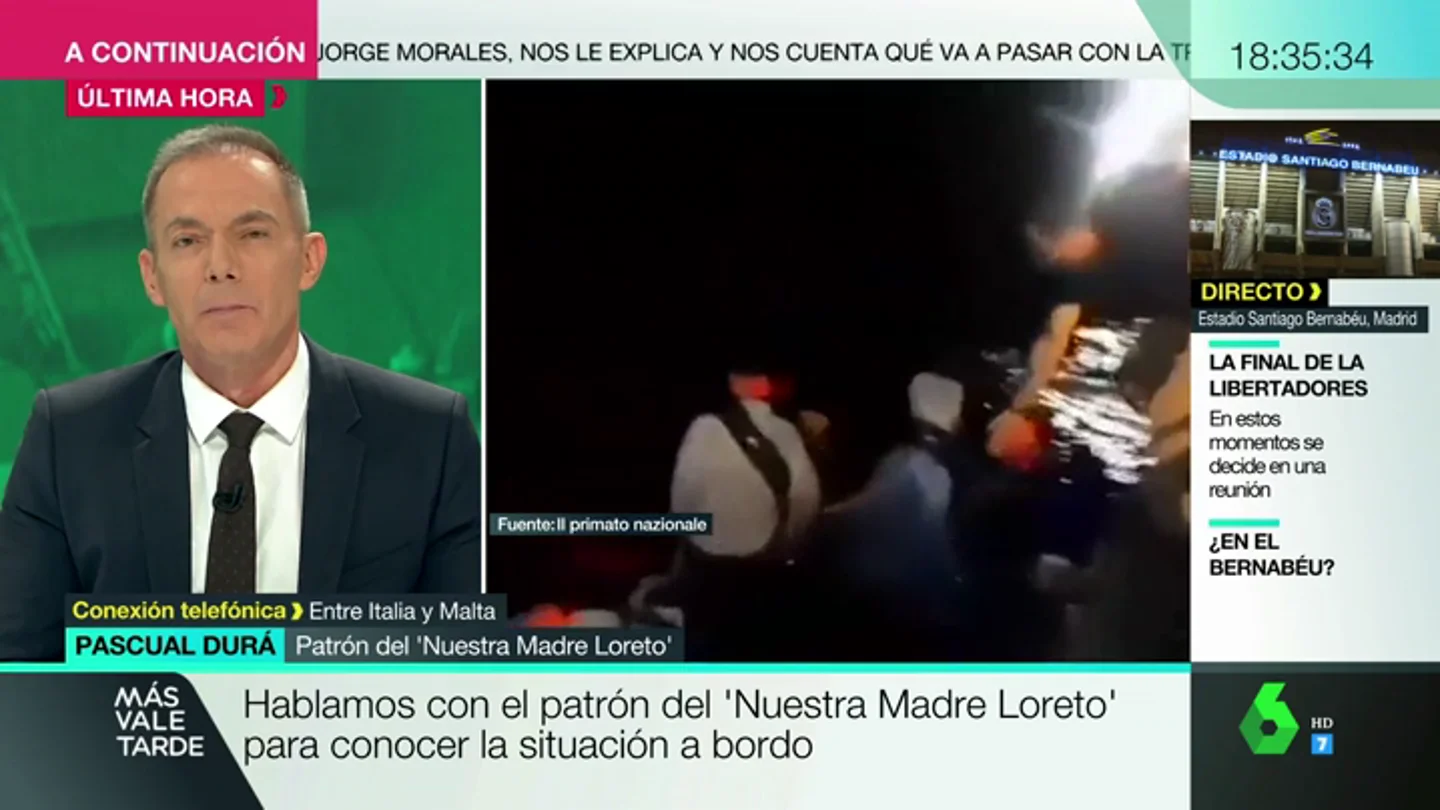 Pascual Durá, patrón del 'Nuestra Madre Loreto': "Corremos el riesgo de sufrir un motín, pero al Gobierno parece no importarle" Pascual Durá, patrón del 'Nuestra Madre Loreto': "Corremos el riesgo de sufrir un motín, pero al Gobierno parece no importarle"