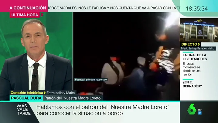 Pascual Durá, patrón del 'Nuestra Madre Loreto': "Corremos el riesgo de sufrir un motín, pero al Gobierno parece no importarle"