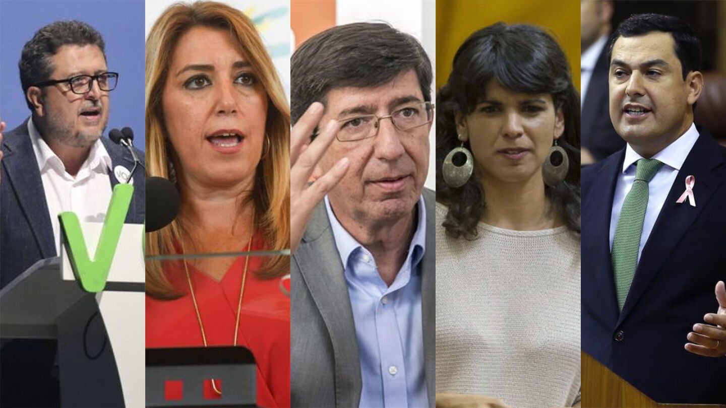 Elecciones Andaluc&iacute;a 2018: candidatos de los principales partidos
