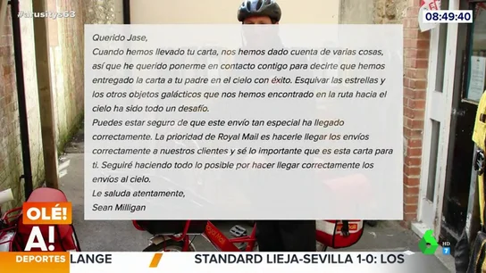 La emotiva respuesta de un cartero a un niño que escribe a su padre fallecido La emotiva respuesta de un cartero a un niño que escribe a su padre fallecido