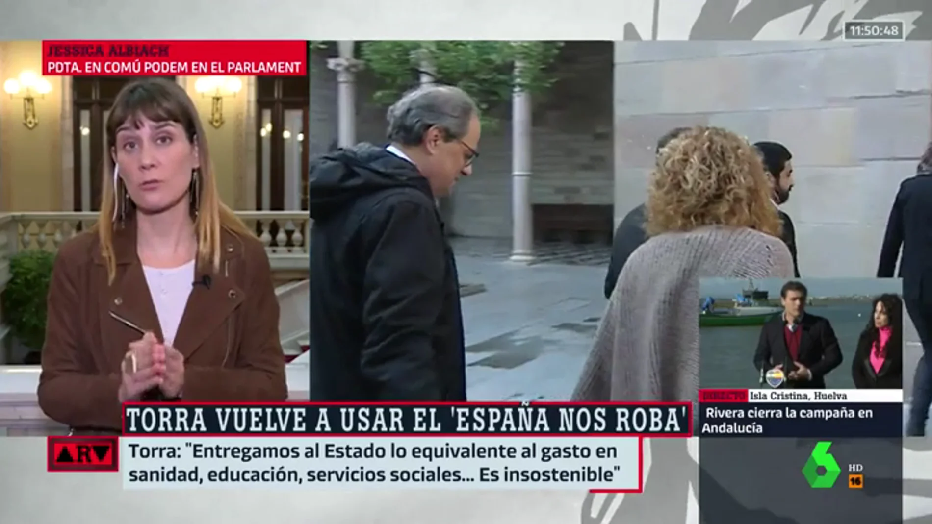 Jéssica Albiach, presidenta Catalunya En Comú Podem en el Parlament