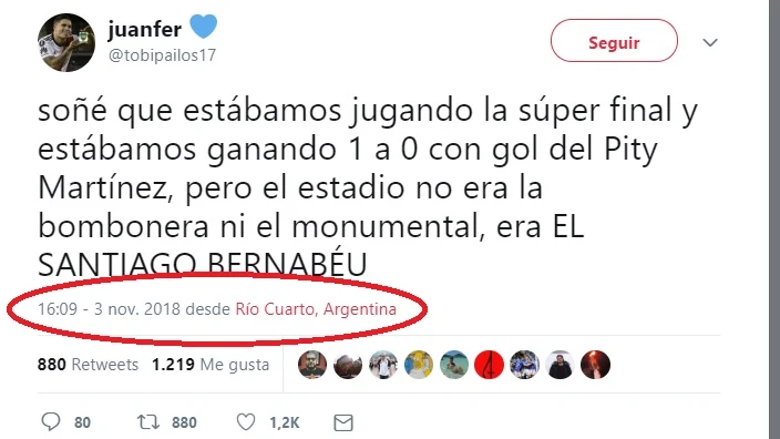 El premonitorio tuit de la sede de la Copa Libertadores