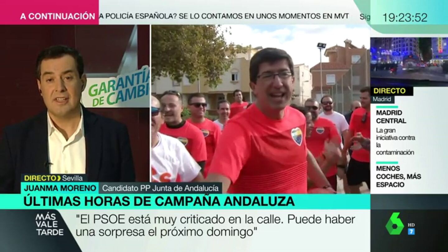 Juanma Moreno en M&aacute;s Vale Tarde