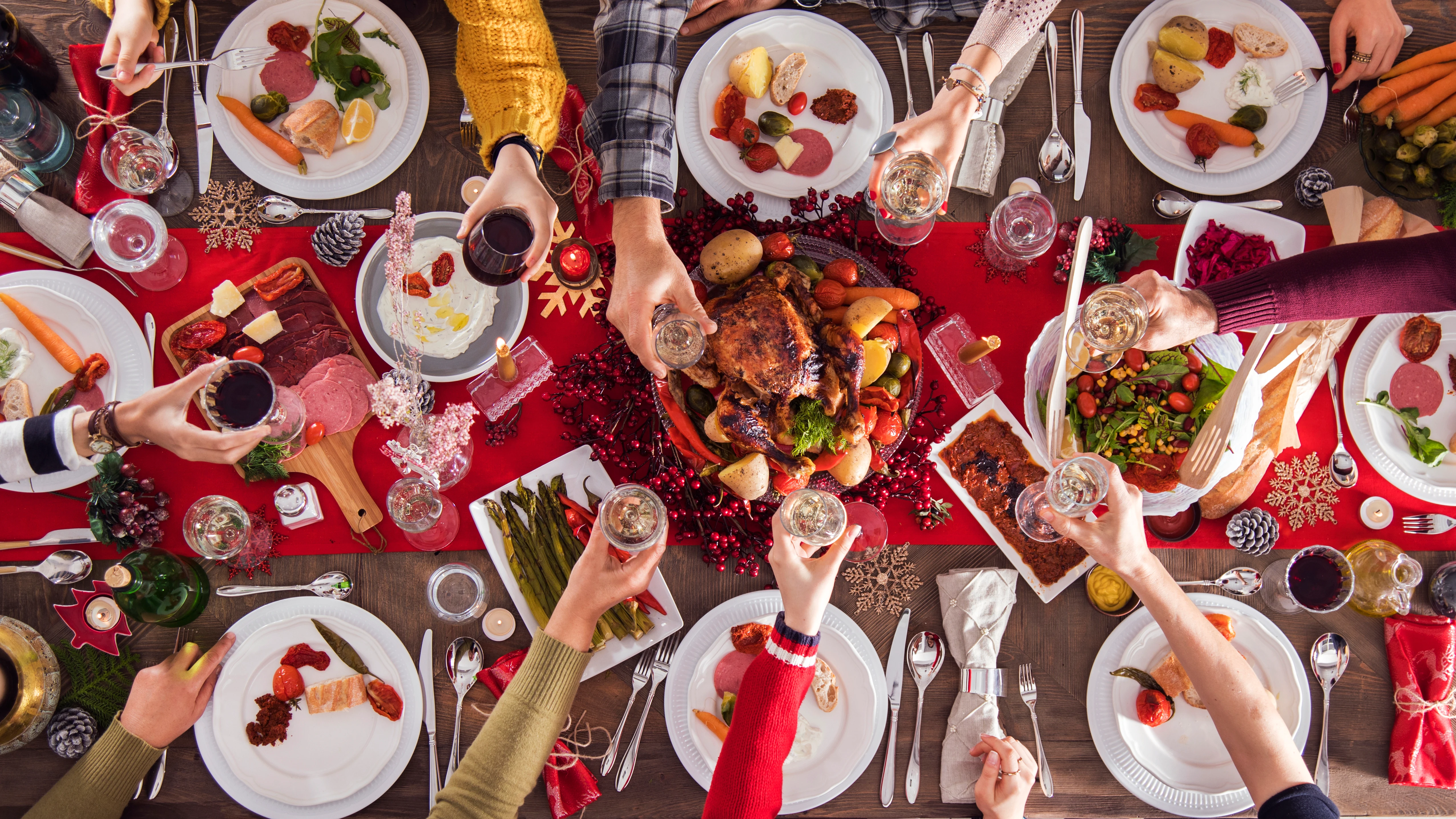 Imagen de archivo de la cena de Navidad