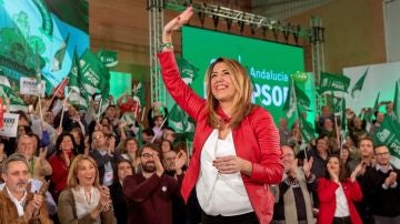 La candidata del PSOE-A a la presidencia de la Junta de Andalucía, Susana Díaz