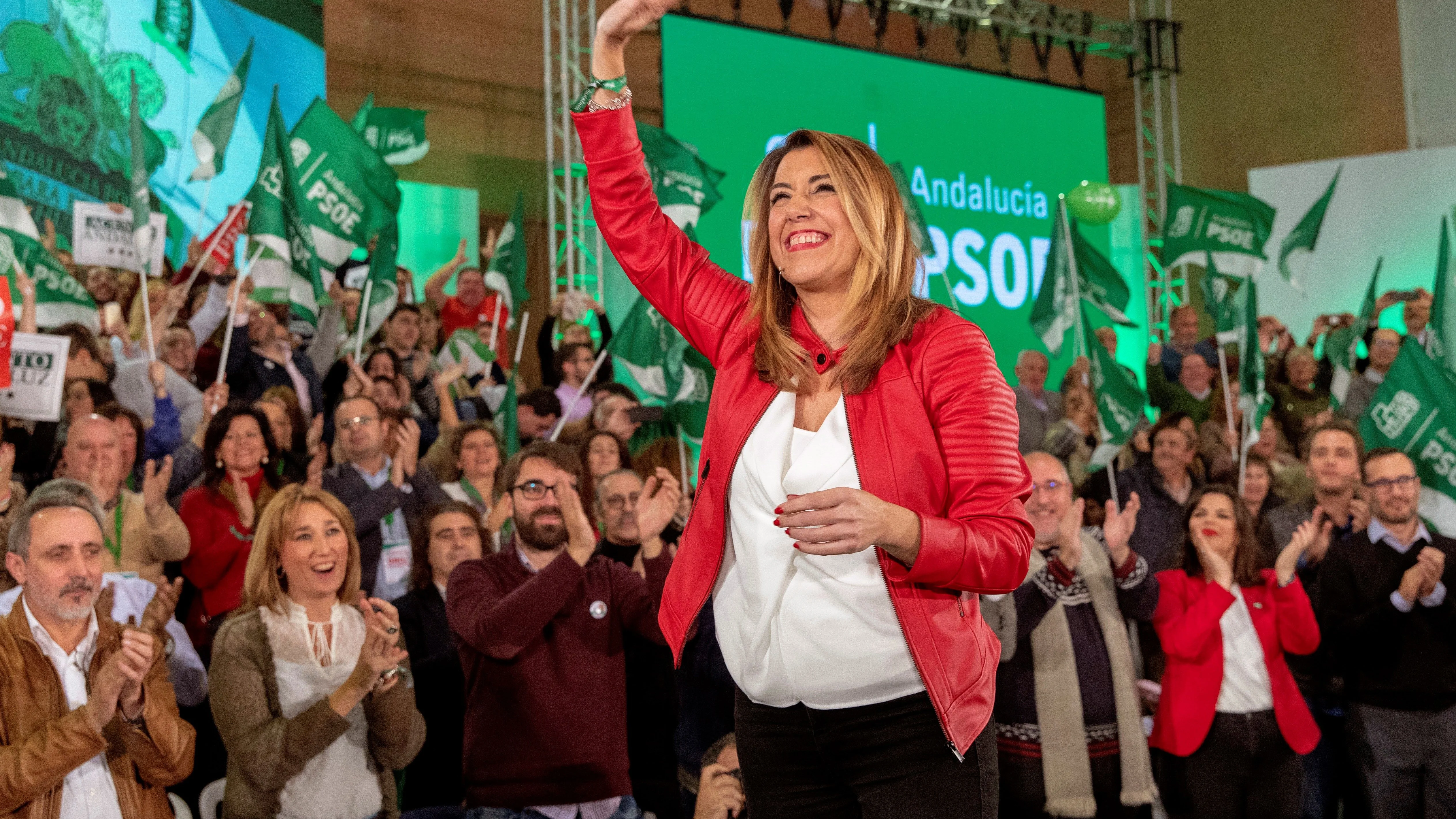 La candidata del PSOE-A a la presidencia de la Junta de Andalucía, Susana Díaz