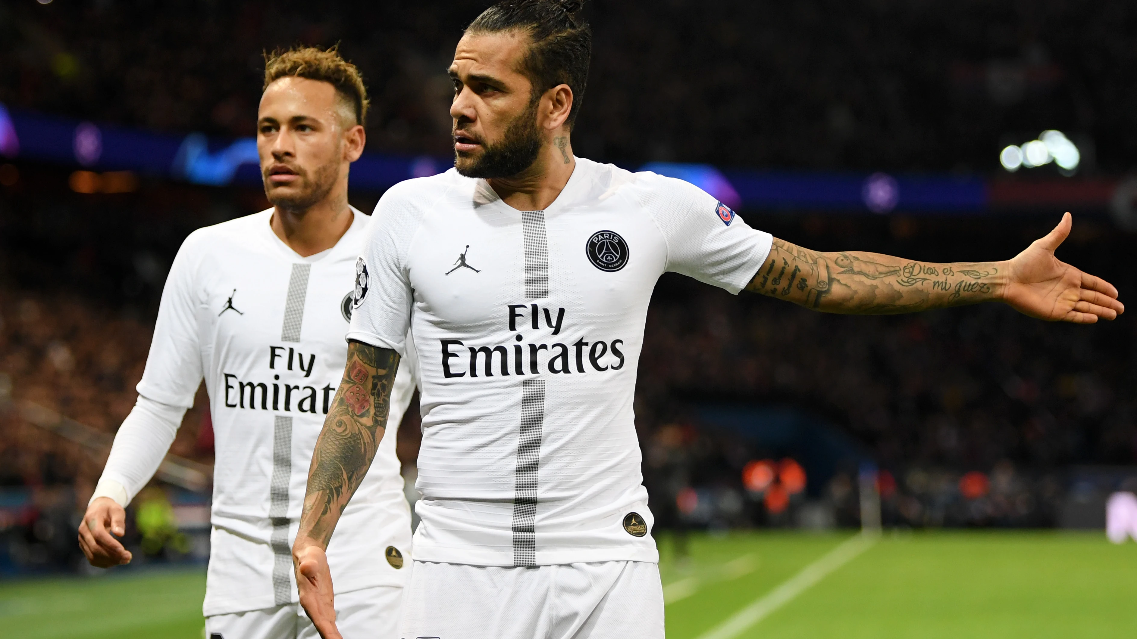 Dani Alves, en un partido del PSG