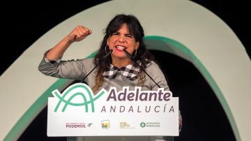La candidata de Adelante Andalucía a la Presidencia de la Junta, Teresa Rodríguez