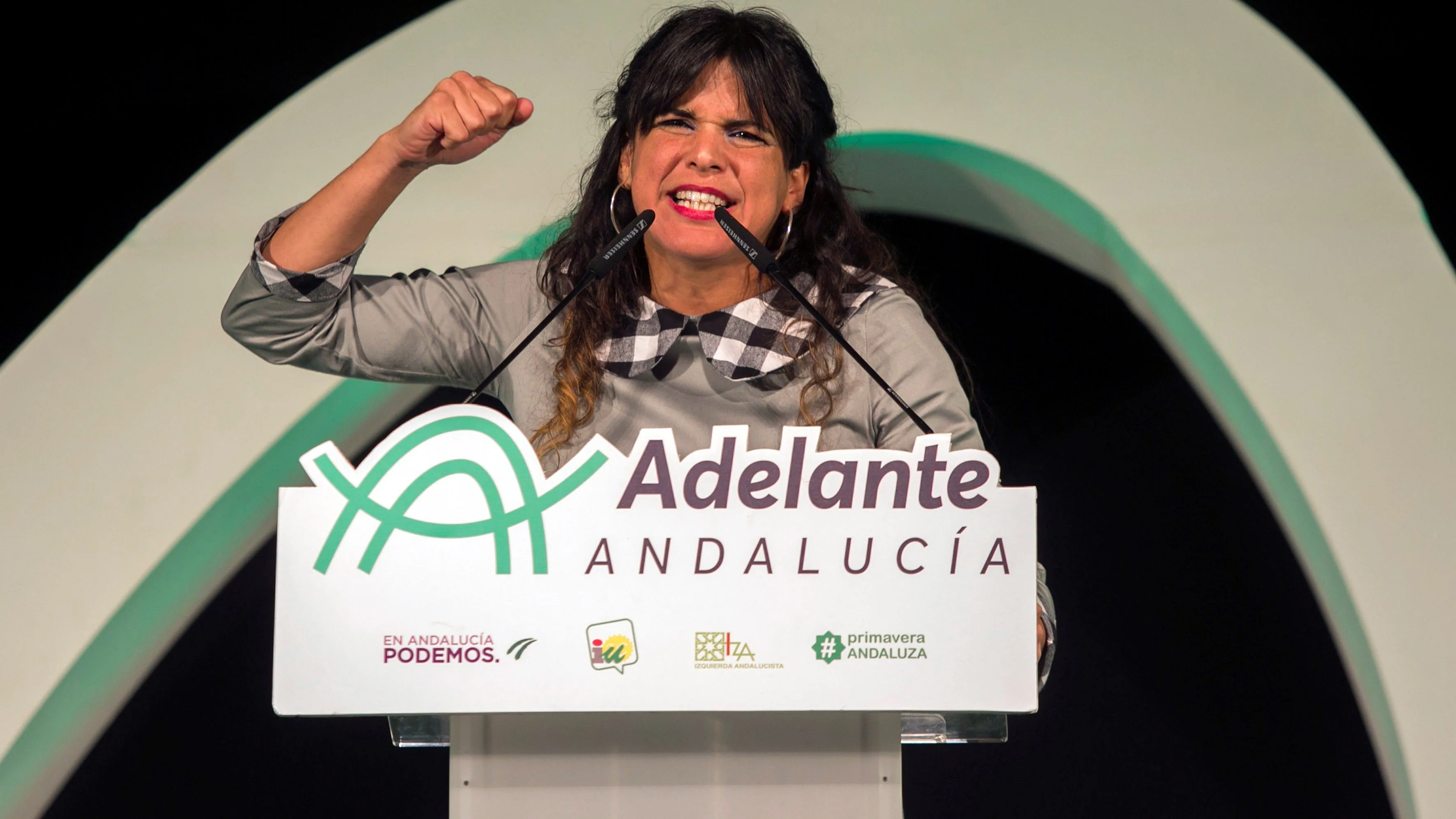 La candidata de Adelante Andalucía a la Presidencia de la Junta, Teresa Rodríguez