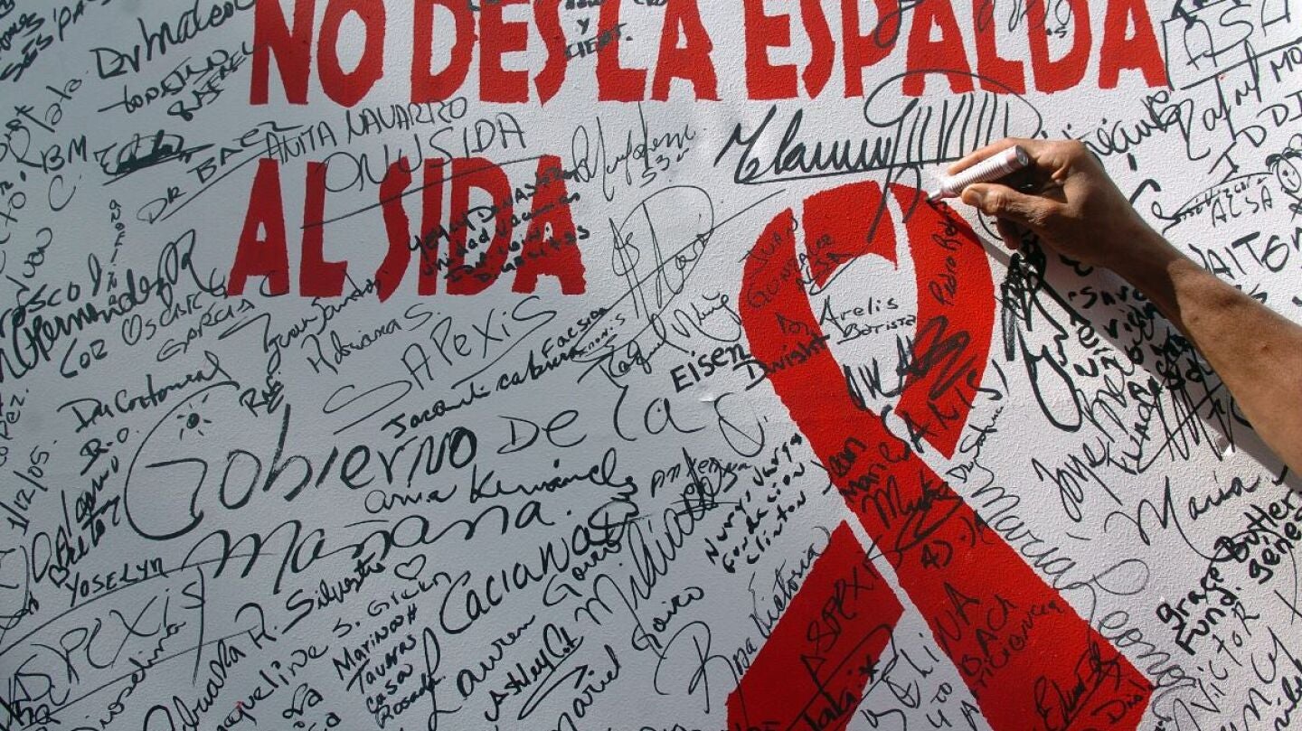 Cartel de concienciaci&oacute;n sobre el Sida