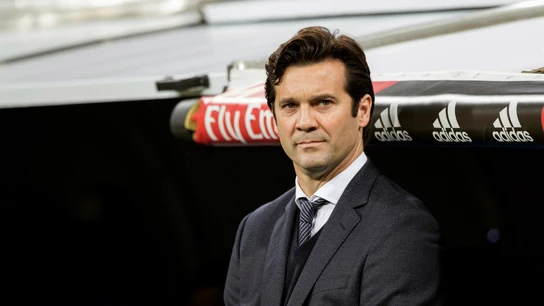 Solari, en un partido del Real Madrid Solari, en un partido del Real Madrid