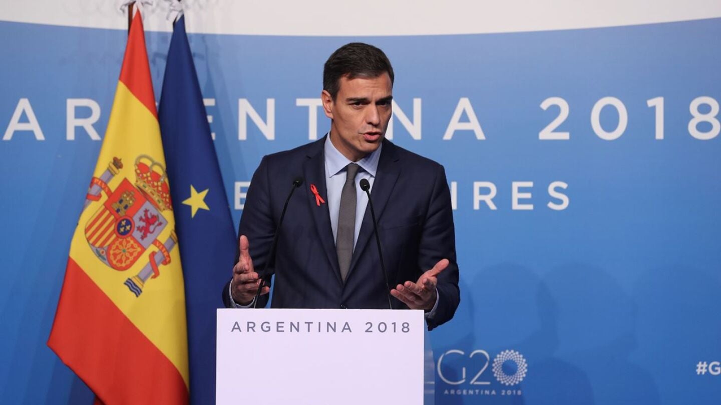 Pedro S&aacute;nchez en rueda de prensa
