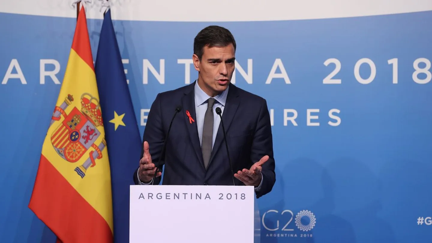 Pedro Sánchez en rueda de prensa Pedro Sánchez en rueda de prensa