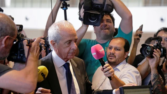 El presidente de River Plate, Rodolfo D'Onofrio, en la sede de la CONMEBOL El presidente de River Plate, Rodolfo D'Onofrio, en la sede de la CONMEBOL
