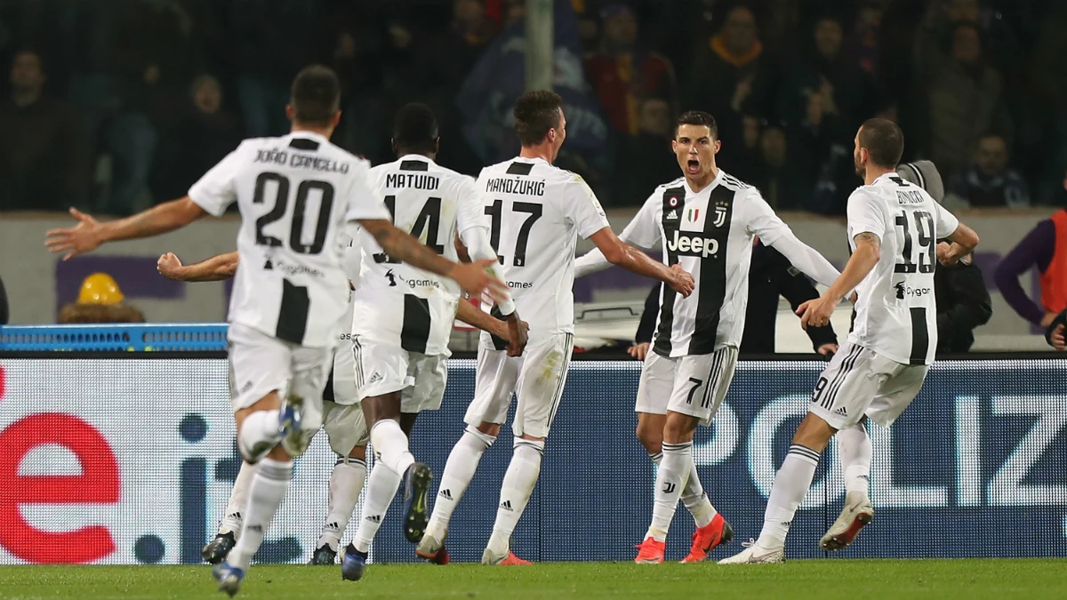 La Juventus celebra un gol