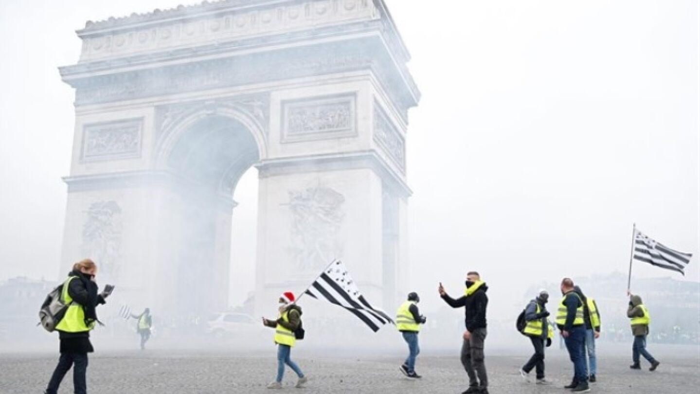 Protestas en Par&iacute;s de los 'Chalecos Amarillos'