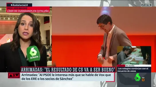 Arrimadas: "Al PSOE le interesa más que se hable de Vox que de los ERE o de los socios de Sánchez" Arrimadas: "Al PSOE le interesa más que se hable de Vox que de los ERE o de los socios de Sánchez"