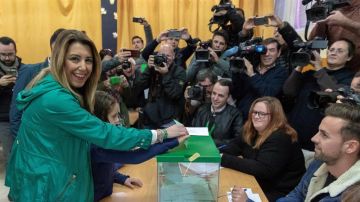 La candidata del PSOE-A a la presidencia de la Junta de Andalucía, Susana Díaz