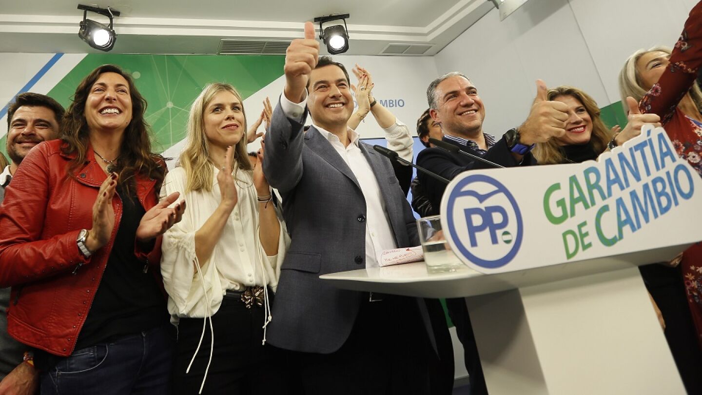El candidato a la presidencia de Andaluc&iacute;a, Juanma Moreno