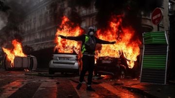 Imagen de los disturbios de los 'Chalecos Amarillos' en Francia