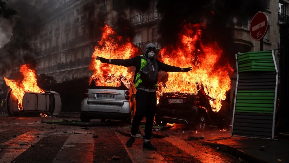 Imagen de los disturbios de los 'Chalecos Amarillos' en Francia