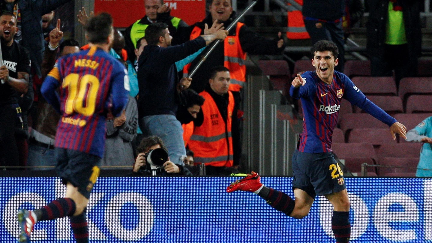 Carles Aleñá celebra su gol ante el Villarreal Carles Aleñá celebra su gol ante el Villarreal