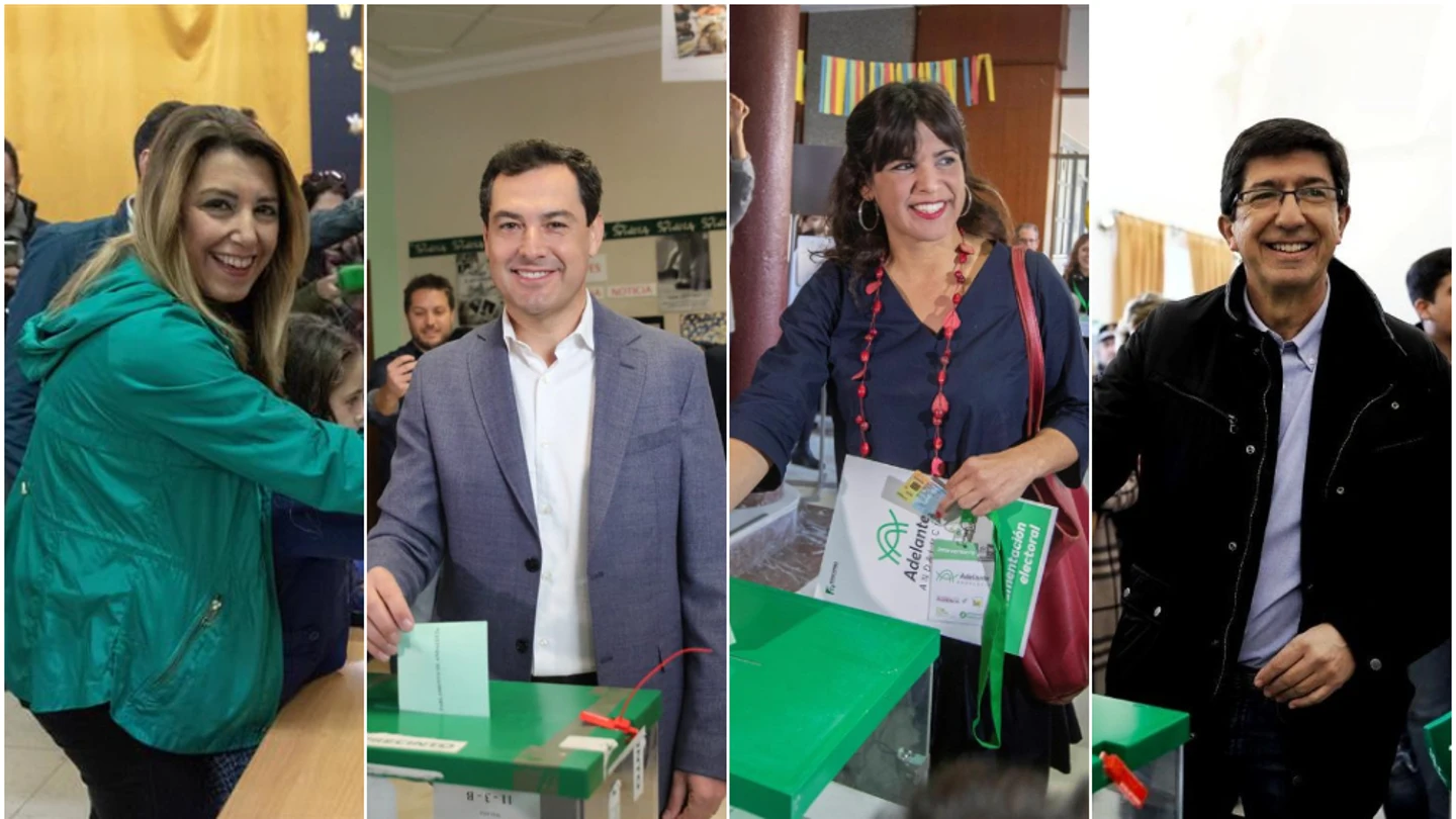 Los cuatro principales candidatos a ganar las elecciones en Andalucía Los cuatro principales candidatos a ganar las elecciones en Andalucía