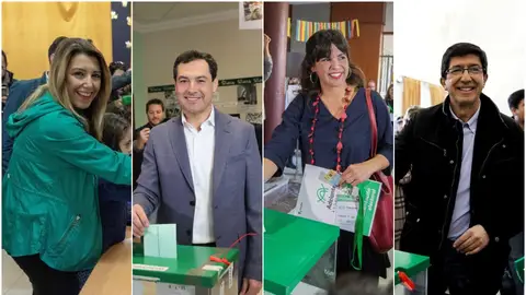 Los cuatro principales candidatos a ganar las elecciones en Andalucía Los cuatro principales candidatos a ganar las elecciones en Andalucía