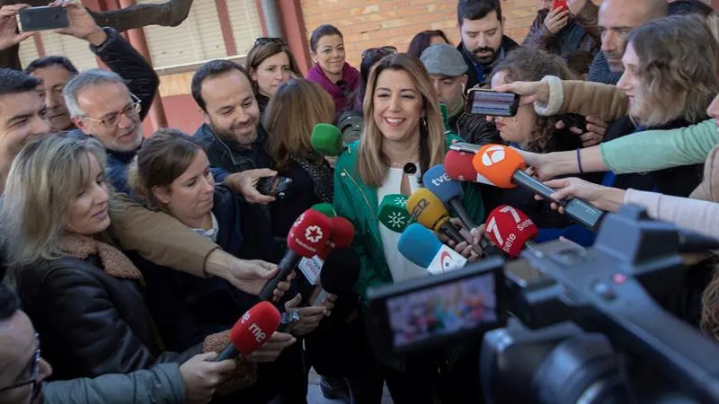 La candidata del PSOE-A a la presidencia de la Junta de Andalucía, Susana Díaz